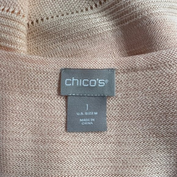 Chico's Pale Peach U Neckline Sleeveless Tank Size M - Picture 9 of 9